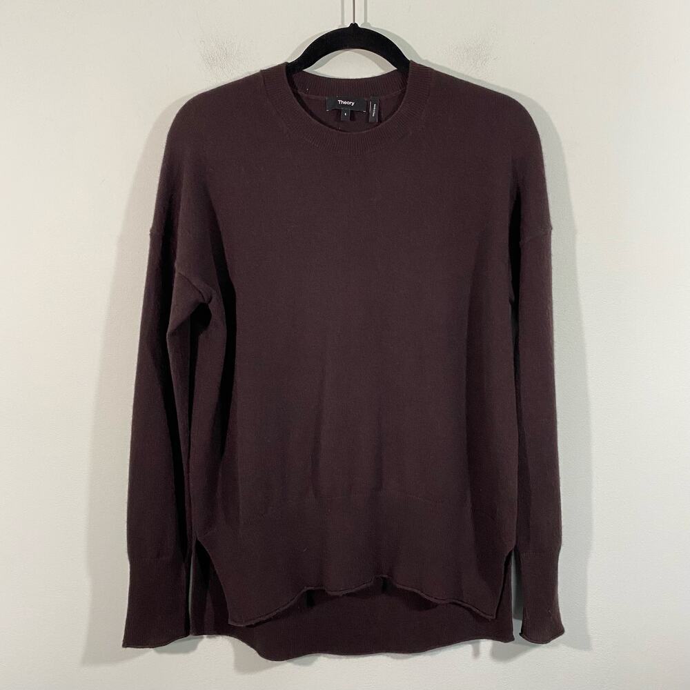 Theory‎ Women's Crew Neck Sweater - Dark Brown